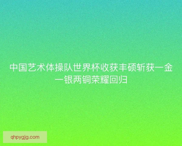 中国艺术体操队世界杯收获丰硕斩获一金一银两铜荣耀回归