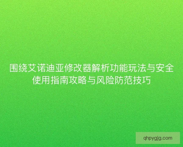 围绕艾诺迪亚修改器解析功能玩法与安全使用指南攻略与风险防范技巧